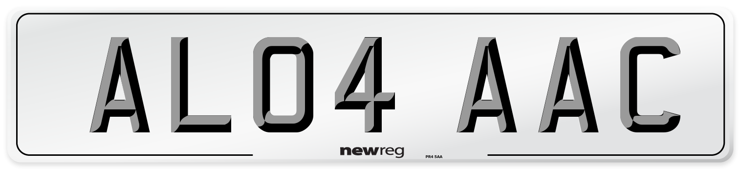 AL04 AAC Number Plate from New Reg